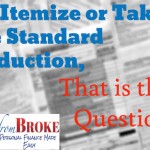 Itemize vs standard deduction