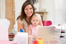 work at home with child